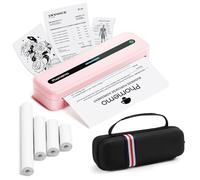 Phomemo Imprimante portable M832 avec étui de transport, rose