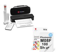 Phomemo Imprimante Portable M834 et 100 Feuilles de Papier Thermique A4