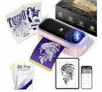 Phomemo Imprimante Stencil Tatouage, TP31 Thermocopieur Tatouage Imprimante Thermique de Tatouage avec 30 Feuilles de Papier Transfert Tatouage Compatible avec Smartphone & Tablettes
