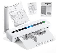 Phomemo Imprimante Thermique A4, Imprimante Portable sans Encre pour Voyage, Maison, Compatible avec Les Smartphones Via Bluetooth, Windows et macOS Via Un Câble USB