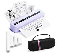 Phomemo Imprimante thermique portable, imprimantes portables Bluetooth sans fil pour voyage, imprimante mobile sans encre M832 pour téléphone portable, compatible avec papier thermique 8,5 x 11 pouces