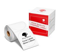 Phomemo Lot de 140 étiquettes autocollantes rondes M110/M220/M221/M200/M120/M100/M108/M150/M250/M260 - 50 x 50 mm - Pour imprimante d'étiquettes Phomemo