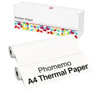 Phomemo Lot de 2 rouleaux de papier pour imprimante thermique A4