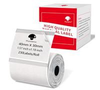 Phomemo Lot de 230 étiquettes autocollantes transparentes à paillettes argentées M110/M220/M100/M108/M150/M250/M260, 40 x 30 mm pour imprimante d'étiquettes Phomemo