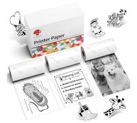 Phomemo Lot de 3 rouleaux de papier thermique hologramme pour mini imprimante T02, M02, M02 Pro, M02X, M02S, M02L, M04S, imperméable et qualité d'image longue durée pour carnet de notes 50 mm x 3,5 m