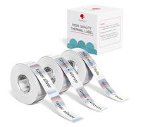 Phomemo Lot de 3 rouleaux d'étiquettes laser D30 argentées autocollantes - 12 mm x 40 mm - Compatible avec étiqueteuse Phomemo D30 D35 Q30 Q30S Q31 - 160 étiquettes/rouleau - Argenté laser