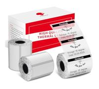 Phomemo Lot de 3 rouleaux d'étiquettes transparentes mates 40 x 30 mm - Papier d'étiquettes thermique direct autocollant pour imprimante d'étiquettes Phomemo M110, M108, M221, M220, M120, M200
