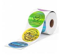 Phomemo Lot de 400 lasers ronds multicolores de 5 cm, compatibles avec MUNBYN, Phomemo, Polono - Étiquettes thermiques autocollantes sans BPA