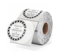 Phomemo Lot de 500 étiquettes rondes transparentes mates de 5 cm - Compatibles avec MUNBYN, Phomemo, Polono - Imprimante d'étiquettes thermiques autocollantes sans BPA - Pour logo