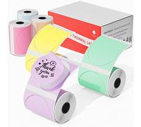 Phomemo Lot de 6 rouleaux d'étiquettes rondes pour étiqueteuse M110 M108 M100 M120 M200 M220 M221 - Étiquettes rondes pour imprimante thermique pour prix, nom, adresse, logo, code-barres, 50 mm x 50