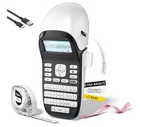 Phomemo LT12 étiqueteuse Rechargeable, Compatible avec Clavier QWERTY ou App Mobile, imprimante d'étiquettes Portable équipée d'un écran LCD rétroéclairé, pour Usage Domestique, Scolaire