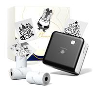 Phomemo M02 Pro 300dpi Mini Imprimante Bluetooth pour Smartphone, imprimante Mini Portable Compatible avec Le Papier de 15, 25, 50mm, pour Notes, études, Scrapbooking, Photos-avec 3 Rouleaux