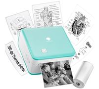 Phomemo M02 Pro Mini Imprimante Portable, 300 DPI Imprimante Autocollant Thermique de Poche Bluetooth pour Notes d'étude, Création DIY, Photos, Étiquettes - Vert