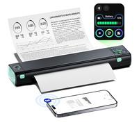 Phomemo M08D Écran Tactile Imprimante Thermique Portable A4, Bluetooth sans Fil Compatible avec iOS et Android, Imprimante sans Encre pour Voyage, Sociétés