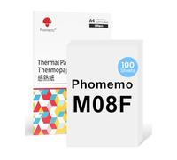 Phomemo M08F A4 Thermique Papier Compatible Avec Phomemo M08F M08D M832 M832D M833 M834 Q302 Imprimantes Mobile Portables pour Voyage, Maison, Photo, 100 feuilles