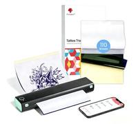 Phomemo M08F Ensemble Imprimante à Stencil de Tatouage et 110 Feuilles de Papier Transfert, pour Artistes et Débutants, Compatible avec Téléphone/Tablette/PC