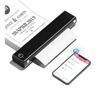 Phomemo M08F Imprimante Portable, Imprimante Thermique A4 sans Encre, Compatible avec Les Bluetooth avec Smartphone, USB avec Tablette/Mac, Noir