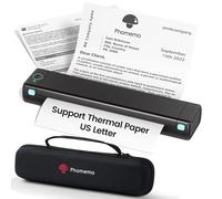 Phomemo M08F Imprimante portable sans fil pour voyage, imprimante thermique Bluetooth sans encre pour papier thermique de 21,6 x 27,9 cm, compatible avec téléphone Android iOS, ordinateur portable,