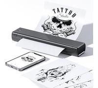 Phomemo M08F Imprimante Thermique Bluetooth Portable sans Fil sans Encre pour Bureau, Maison, Images, Compatible avec téléphone et Ordinateur Portable (Gris)