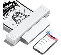 Phomemo M08F Imprimante Portable, Imprimante Thermique A4 sans Encre, Compatible avec Les Bluetooth avec Smartphone, USB avec Tablette/Mac, Blanc