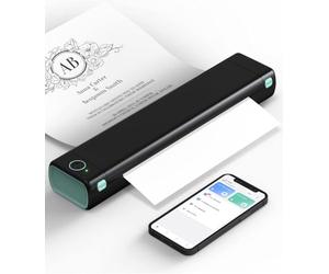 Phomemo M08F Imprimante Thermique Portable A4 sans Encre, Noire Verte