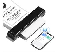 Phomemo Imprimante portable M08F – Thermique A4 sans encre, Bluetooth, USB, Noir