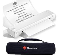 Phomemo M08F Imprimantes portables sans fil pour voyage, prend en charge le papier thermique de 21,6 x 27,9 cm, imprimante thermique Bluetooth compatible avec iOS, Android et ordinateur portable,