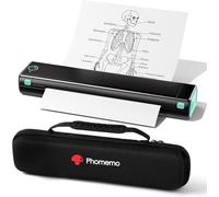 Phomemo M08F Kit Imprimante Thermique A4 Portable avec Étui, Noire Verte
