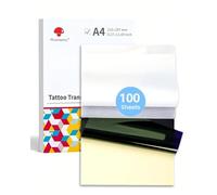 Phomemo M08F Papier Transfert Tatouage, Papier Pochoir Thermique pour Tatouage, Compatible Avec M08F TP81 TP83 TP88 A886 A887 Thermocopieur Tatouage, Format A4 8.27" x 11.69"(210x297mm), 100 Feuilles