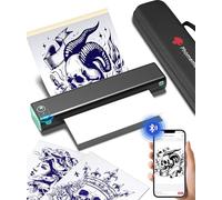 Phomemo M08F Thermocopieur Tatouage A4 Imprimante Thermique Tatouage Imprimante Tatouage Compatible avec Téléphone et PC avec 10pcs Papier de Tatouage + Box
