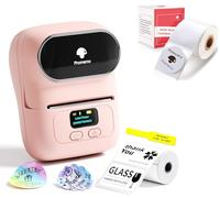 Phomemo M110 Étiqueteuse avec 2 Rouleau d'étiquette, imprimante Etiquette autocollante Bluetooth Thermique Portable, Utilisé au Bureau,Code à Barres,Petite Entreprise,Magasin