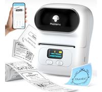 Phomemo M110 Étiqueteuse Bluetooth Imprimante d'étiquettes Autocollante Portable Etiqueteuse Thermique, Convient pour Bureau, Transport, Boutique, Code à Barres,Compatible avec Android et iOS - Blanc