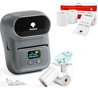 Phomemo M110 Étiqueteuse Coffret Cadeau avec 4 Rouleau d'étiquette, imprimante Etiquette autocollante Bluetooth Thermique Portable, Utilisé au Bureau,Code à Barres,Petite Entreprise,Magasin