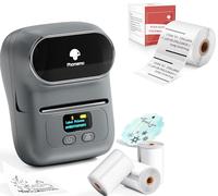 Phomemo M110 Étiqueteuse Coffret Cadeau avec 4 Rouleau d'étiquette, imprimante Etiquette autocollante Bluetooth Thermique Portable, Utilisé au Bureau,Code à Barres,Petite Entreprise,Magasin