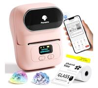 Phomemo M110 Étiqueteuse - Imprimante Code Barres Mini Étiqueteuse Bluetooth Imprimante d'Étiquettes Thermique, Imprimante Portable, Convient pour Vêtements, Supermarché, Vente au Détail, Rose