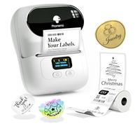 Phomemo M110 Étiqueteuse portable Bluetooth，Impression d'Étiquettes Autocollantes，indiqué pour usage domestique, commercial et de bureau（compatible iOS/Android/PC）avec étiquette résistante aux rayures