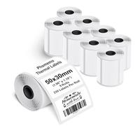 Phomemo M110 Étiquettes autocollantes multifonctions thermique de 1,96 "x 1,18" (50 x 30 mm), pour imprimantes d'étiquettes Phomemo M110/M200/M220/M221/M120. 230 étiquettes par rouleau. (9 Volumes)