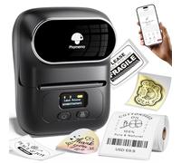 Phomemo M110 Imprimante d'étiquettes-Imprimante d'étiquettes Bluetooth Portable Etiqueteuse Thermique, Convient pour Bureau, Transport, câble, Boutique, Code à Barres,avec 1 étiquette40 × 30 mm,Noir