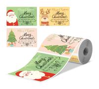 Phomemo M110 M108 M120 M200 M220 M221 Étiquette - Étiquettes thermiques pour prix, nom, adresse, logo, code-barres, 50 mm x 80 mm, motif de Noël (1 rouleau)