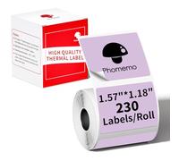 Phomemo M110 M120 M200 M220 M221 Ruban d'étiqueteuse thermique pour prix, nom, adresse, logo, code-barres 40 x 30 mm, violet (1 rouleau)