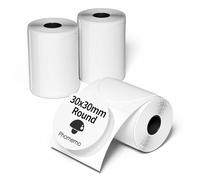 Phomemo M110/M220/M221/M200/M120 étiquettes autoadhésives rondes 1,18" * 1,18" (30x30mm), pour Imprimante d'étiquettes phomemo M110/M221/M200/M120/M220, 200 étiquettes par rouleau(3 rouleaux)