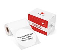 Phomemo M220 Lot de 110 étiquettes rondes multifonctionnelles thermiques autocollantes compatibles avec les imprimantes d'étiquettes Phommeo M200/M220/M221, 70 x 70 mm