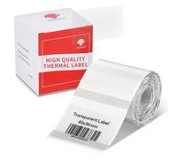 Phomemo M220 Thermosensible Transparente, étiquette Transparente Auto Pour l'imprimante D'étiquettes Phomemo M220 M250 M221 M120 M150 M108 M110 M421, 40x30mm, 230 étiquettes/rouleaux