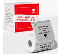 Phomemo M220 Transparent Étiquettes Thermiques, Multifunctional Self-Adhesive Compatible Avec les Imprimantes D'étiquettes M220 M250 M221 M120 M150 M108 M110 M421, 40x60mm, 130 étiquettes/rouleau