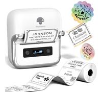 Phomemo M250 Imprimante D'étiquettes, Imprimante Thermique Etiquettes Code-Barres,Commerce de Détail,Petites Entreprises, Compatible avec Smartphone & PC, avec 1 Rouleaux D'étiquettes