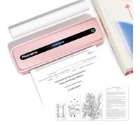 Phomemo M832 Imprimante Portable, Imprimante Thermique A4 Compatible avec Les Smartphones Via Bluetooth, Windows et macOS Via Un Câble USB, Imprimante sans Encre pour Voyage, Sociétés, Maison, Rose