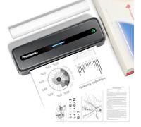 Phomemo M832 Imprimante Portable, Imprimante Thermique A4 Compatible avec Les Smartphones Via Bluetooth, Windows et macOS Via Un Câble USB, Imprimante sans Encre pour Voyage, Sociétés, Maison, Gris