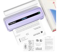 Phomemo M832 Imprimante Portable, Imprimante Thermique A4 Compatible avec Les Smartphones Via Bluetooth, Windows et macOS Via Un Câble USB, Imprimante sans Encre pour Voyage, Sociétés, Maison, Violet