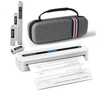 Phomemo M832 Imprimante Thermique A4 sans Encre, Compatible avec Phones & Laptop, IImprimante sans Encre avec Mallette de Transport et 4 Rouleaux de Papier Thermique (Blanc)