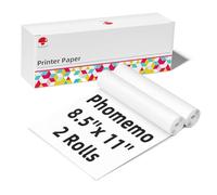 Phomemo M832 Lot de 2 rouleaux de papier thermique pour imprimante thermique à séchage rapide Compatible avec M832 M08F-Letter et autres imprimantes thermiques portables 21,6 x 27,9 cm